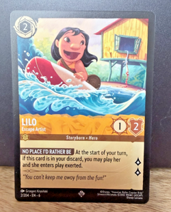 Disney Lorcana TCG - Azurite Sea - Lilo - Escape Artist - Super Rare 2/204 - Image 1