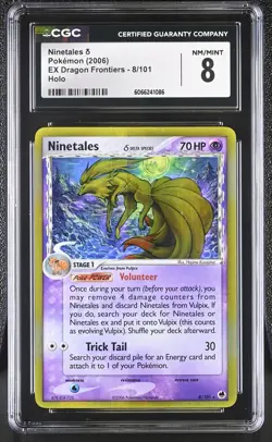 CGC 8 Ninetales 2006 EX Dragon Frontiers 8/101 Holo Pokemon Card - Image 1