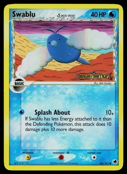 Pokemon Card - Swablu Dragon Frontiers 65/101 Common Reverse Holo Stamped - Image 1