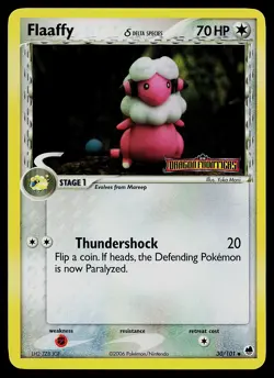 Pokemon Card - Flaaffy Dragon Frontiers 30/101 Uncommon Reverse Holo Stamped - Image 1
