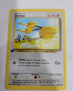 1st Edition FRENCH Doduo 48/102 Base Set - Common Pokemon Card - NM - Image 1