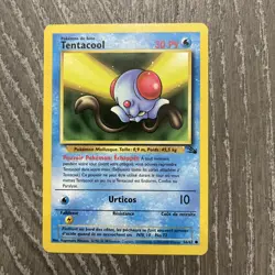 Tentacool 56/62 French Pokemon Card Base Set Fossil Common WOTC French - Image 1