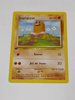 Pokemon Card - Diglett Taupiqueur 1st Edition French Base Set 47/102 Common - Image 1