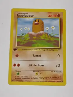Pokemon Card - Diglett Taupiqueur 1st Edition French Base Set 47/102 Common - Image 2