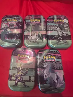 Pokemon Galar Power EMPTY Mini Tin Lot- Complete Set Of 5 Tins W/Art Cards - Image 1