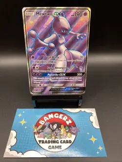 Pokemon TCG Mewtwo GX 72/73 Shining Legends Full Art Holo Card - Image 1