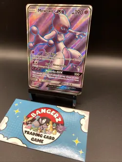 Pokemon TCG Mewtwo GX 72/73 Shining Legends Full Art Holo Card - Image 2