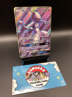 Pokemon TCG Mewtwo GX 72/73 Shining Legends Full Art Holo Card - Image 3