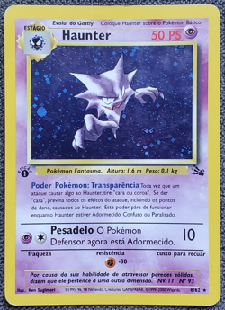 1st Edition Haunter (Portuguese) - Fossil - #6/62 - Vintage Pokemon Card 1999 - Image 1