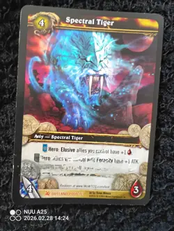 World of Warcraft TCG Spectral Tiger Ally Loot Card Outland Blizzard 2010 - Image 1