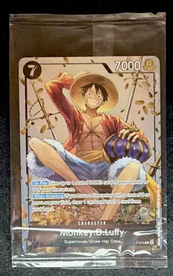 Bandai Monkey D. Luffy P-075 Promo 7000 Power Character Card One Piece CCG - Image 1