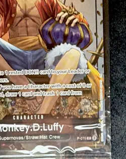 Bandai Monkey D. Luffy P-075 Promo 7000 Power Character Card One Piece CCG - Image 2
