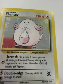 Pokemon Card TCG Chansey Base Set Holo Unlimited 3/102 WOTC Rare Collection LP - Image 5