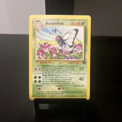 Butterfree 33/64 Base Set Series Jungle UNCOMMON 1999 Pokemon TCG Card WOTC NM - Image 1