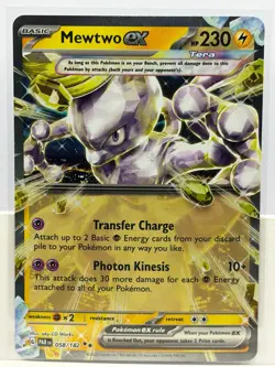 Mewtwo ex 058/182 Paradox Rift Ultra Rare Holo Pokemon Card - Image 1