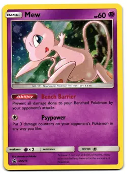 Mew SM215 - SM Black Star Promos Promo Pokemon TCG - M/LP Card - Image 1