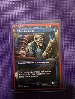 1x NM Eddie the Judge Bruvac the Grandiloquent MTG Secret Lair Iron Maiden SV - Image 1