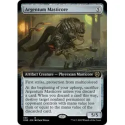ARGENTUM MASTICORE (EXTENDED ART) X4 Phyrexia: All Will Be One ONE Magic MTG - Image 1