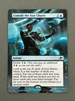 Consult the Star Charts MTG Edge of Eternities Hand Painted Extended Altered Art - Image 1