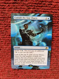 Consult the Star Charts MTG Edge of Eternities Hand Painted Extended Altered Art - Image 2