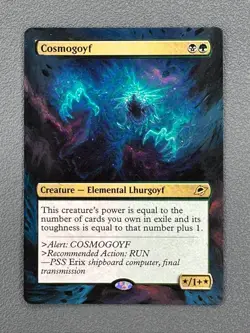 Cosmogoyf #215 MTG Edge of Eternities Hand Painted Borderless Full Altered Art v - Image 1