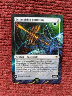 Extinguisher Battleship MTG Edge of Eternities Hand Painted Extended Altered Art - Image 2