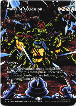 Waves of Aggression (Borderless) Teenage Mutant Ninja Turtles Eternal-Legal MTG - Image 1