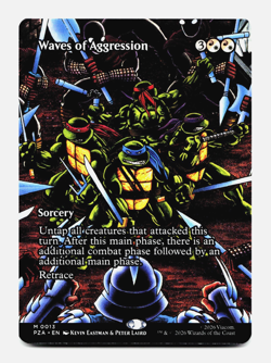 Waves of Aggression (Borderless) Teenage Mutant Ninja Turtles Eternal-Legal MTG - Image 3