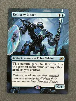 Emissary Escort MTG Edge of Eternities Hand Painted Borderless Full Altered Art - Image 1