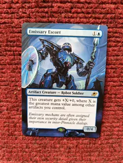 Emissary Escort MTG Edge of Eternities Hand Painted Borderless Full Altered Art - Image 2
