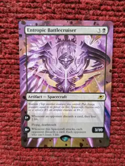 Entropic Battlecruiser MTG Edge of Eternities Hand Painted Extended Altered Art - Image 2