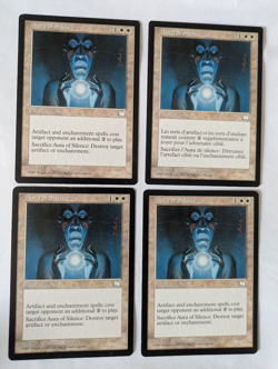 4 Aura of Silence Weatherlight MTG NM Free shipping with tracking - Image 1