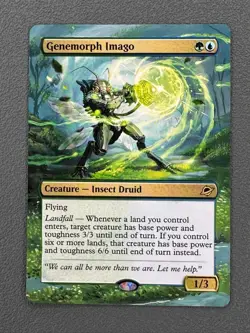 Genemorph Imago MTG Edge of Eternities Hand Painted Borderless Full Altered Art - Image 1