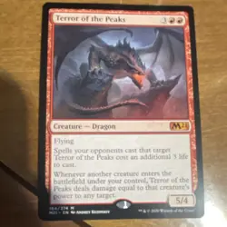 Wizards of the Coast MTG Terror of the Peaks Core Set 2021 Mythic Red Dragon - Image 1