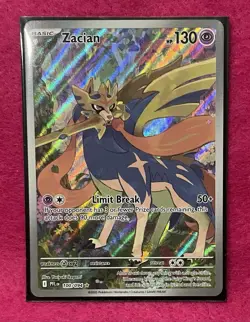 ⭐Zacian 100/094 ⭐Full Art Phantasmal Flames Holo Pokemon - Image 4