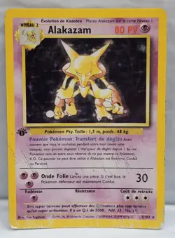 1999 Pokemon FRENCH 1st Edition Base Set Alakazam Holo 1/102 VG (Read Descr.) - Image 1
