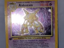 1999 Pokemon FRENCH 1st Edition Base Set Alakazam Holo 1/102 VG (Read Descr.) - Image 3