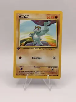 Pokemon Machoc Base Set 52/102 1st Edition Common 50 HP 1999 French Card - Image 1