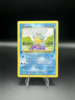 Pokemon Card - 1st Edition French Carapuce - Squirtle 63/102 Base Set Common Lp - Image 1