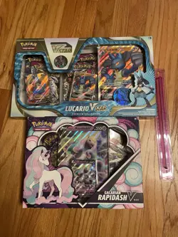 Pokemon TCG Lucario VSTAR Premium Collection and Galarian Rapidash V Box - Image 1