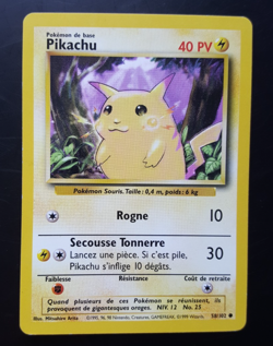 Pikachu - 58/102 - Pokemon TCG Base Set Unlimited FRENCH Common Vintage - EXC/LP - Image 1