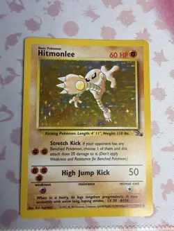 Pokemon TCG Hitmonlee 7/62 Fossil Holo Rare (English) - NM - Image 1