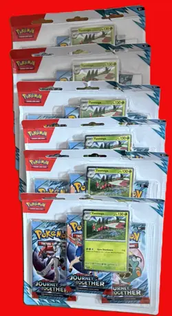 6 x JOURNEY TOGETHER 3 Booster Packs w/Sneasel factory sealed 18 total pk - Image 1