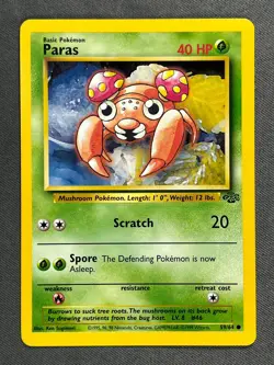 Paras 59/64 Base Set Series Jungle Common 1999 Pokemon Card TCG WOTC NM - Image 1
