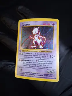 Pokemon TCG Mewtwo 10/102 – 1st Edition Shadowless Holo – Vintage WOTC Base Set - Image 3