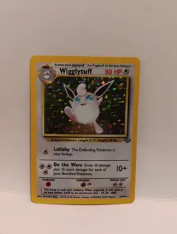 Pokemon TCG Wigglytuff 16/64 Jungle Holo EX Rare Vintage WOTC Fast Shipping - Image 1