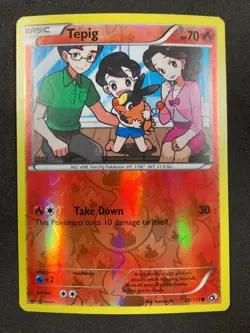 Pokemon Tepig 25/113 Legendary Treasures Reverse Holo Common MP/LP - Image 1