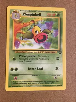 Pokemon TCG Weepinbell Jungle Uncommon Stage 1 Regular 70 HP Japanese - Image 1