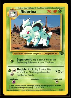 1999 Jungle Nidorina #40 Non Holo Pokemon Card - Image 1