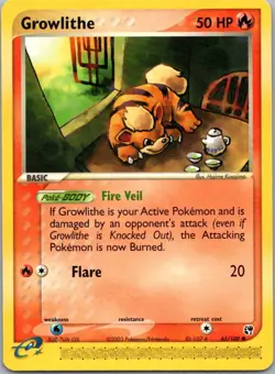 Pokemon TCG Growlithe 65/100 Sandstorm LP - Image 1